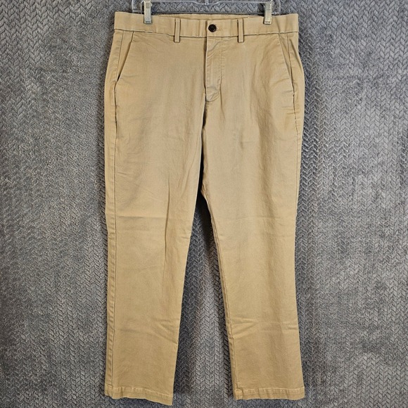GAP Other - Gap Mens Straight Fit Chinos Khaki Tan Cotton Stretch Pants 34x30 1166